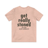 Get Really Stoned... Drink Wet Cement 1981 Vintage Men's T-Shirt