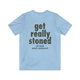 Get Really Stoned... Drink Wet Cement 1981 Vintage Men's T-Shirt
