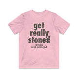 Get Really Stoned... Drink Wet Cement 1981 Vintage Men's T-Shirt