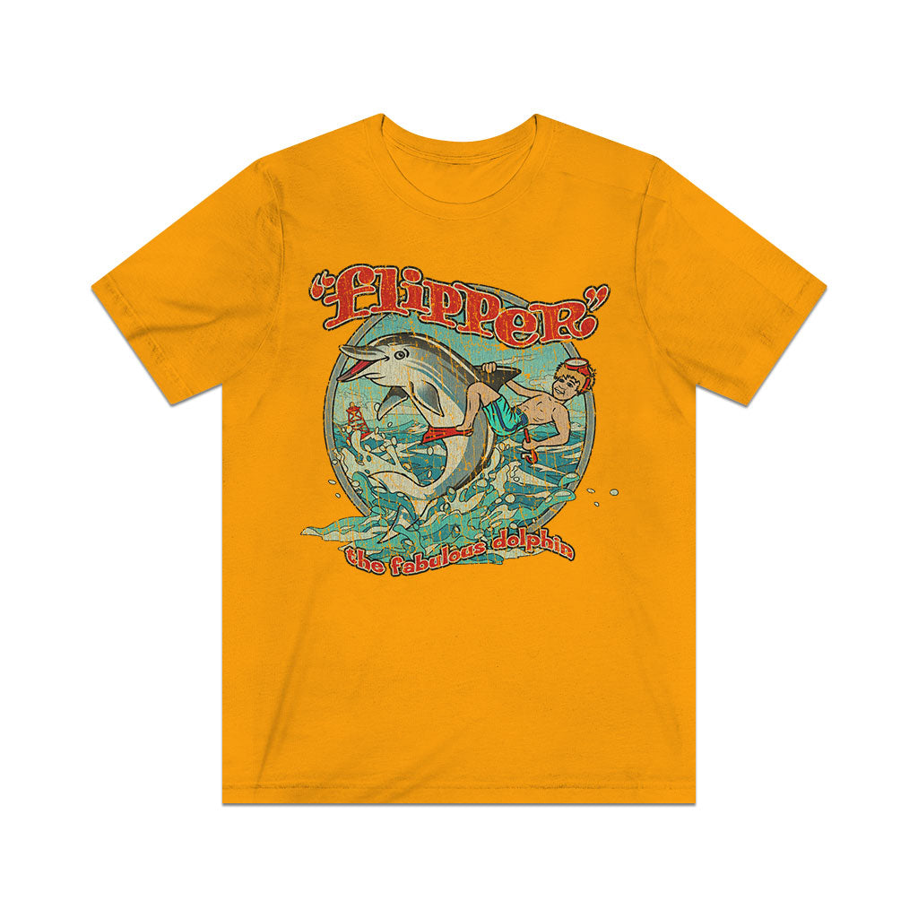 Flipper The Fabulous Dolphin 1964 Vintage Men's T-Shirt
