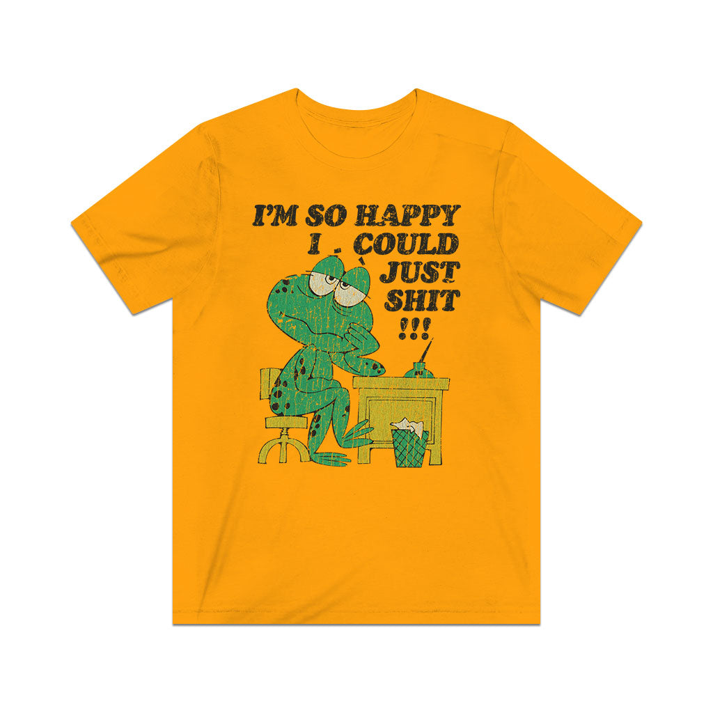 I'm So Happy I Could Just Shit 1977 Vintage Men's T-Shirt