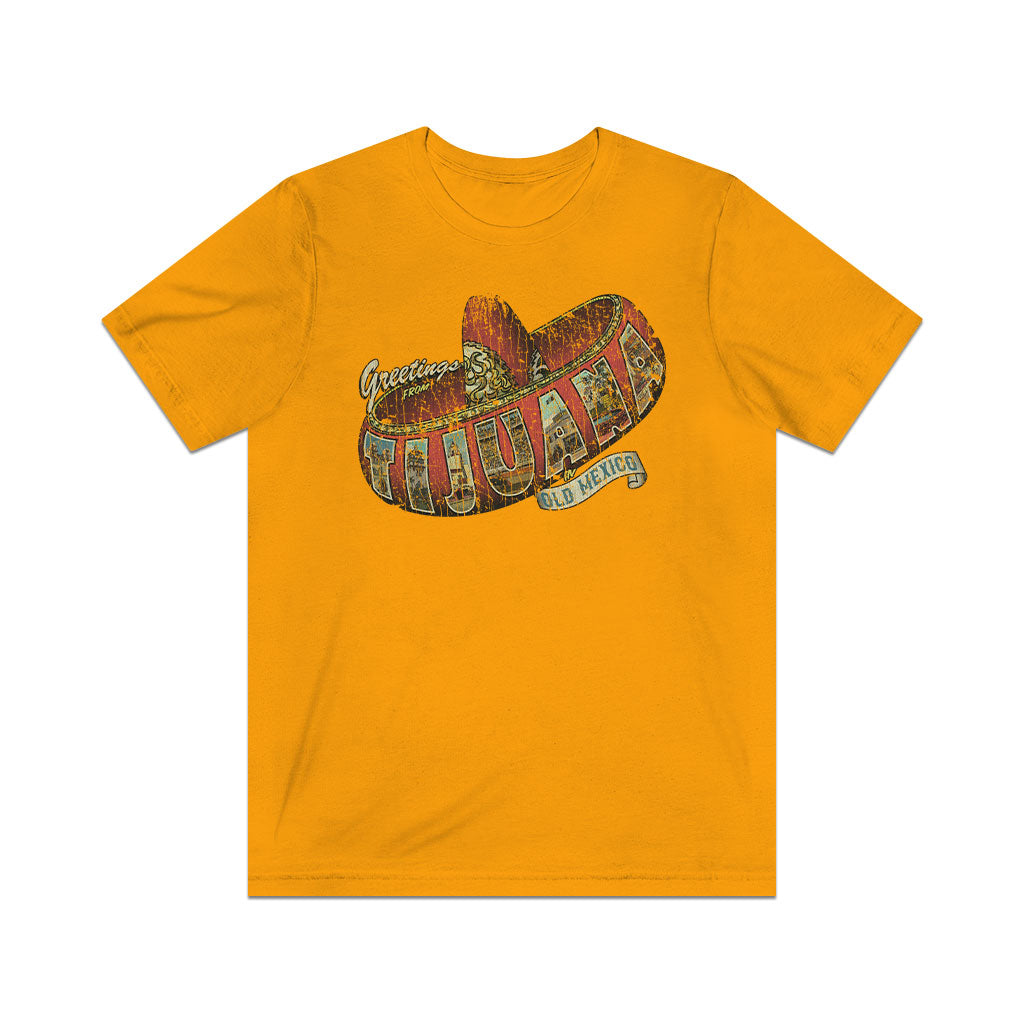 Greetings From Tijuana 1889 Vintage Men's T-Shirt