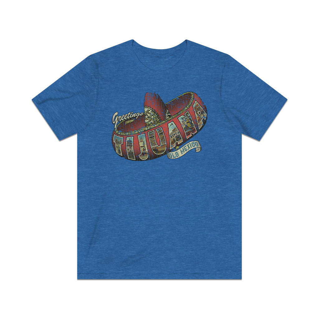 Greetings From Tijuana 1889 Vintage Men's T-Shirt