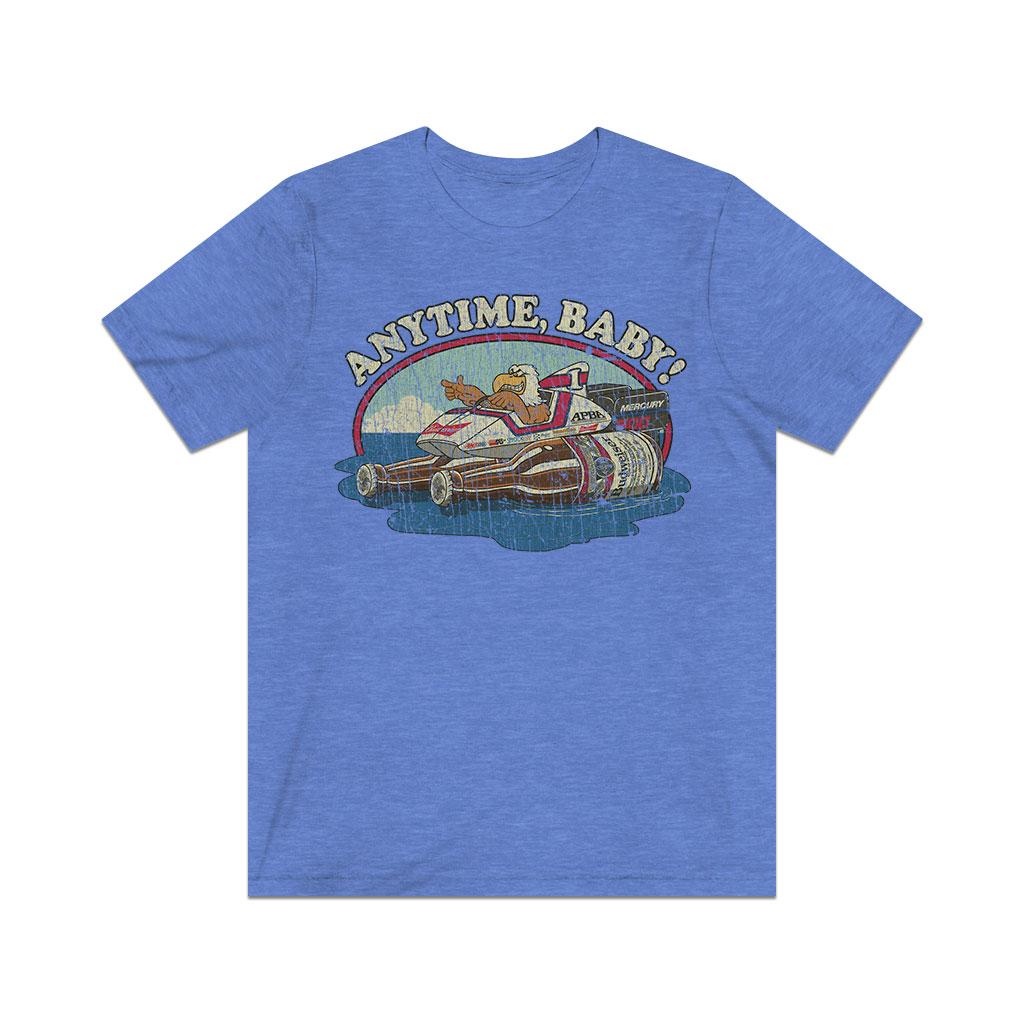 Anytime, Baby! Eagle Outboard Racing 1986 Vintage Men's T-Shirt