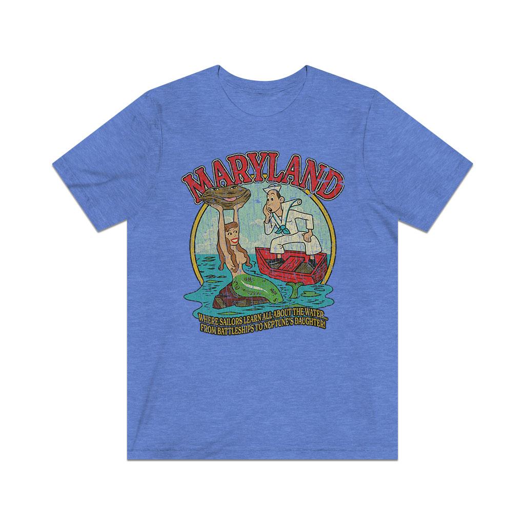 Maryland - Where Sailors Learn All About The Water 1961 Vintage Men's T-Shirt