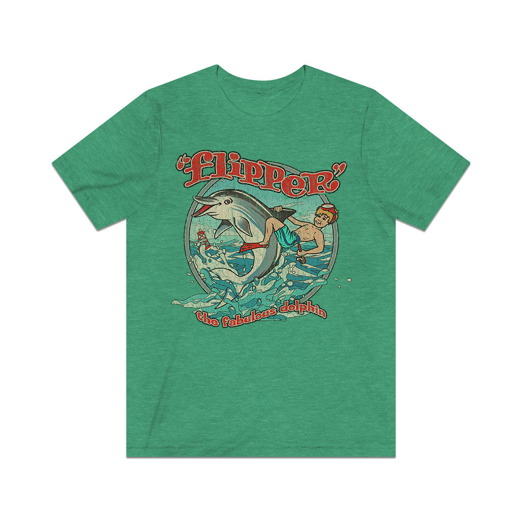 Flipper The Fabulous Dolphin 1964 Vintage Men's T-Shirt