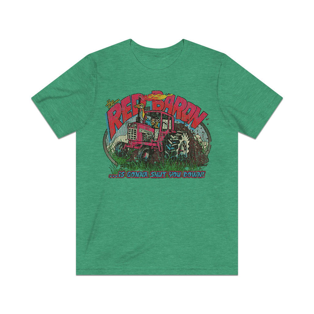 The Red Baron Monster Tractor 1981 Vintage Men's T-Shirt