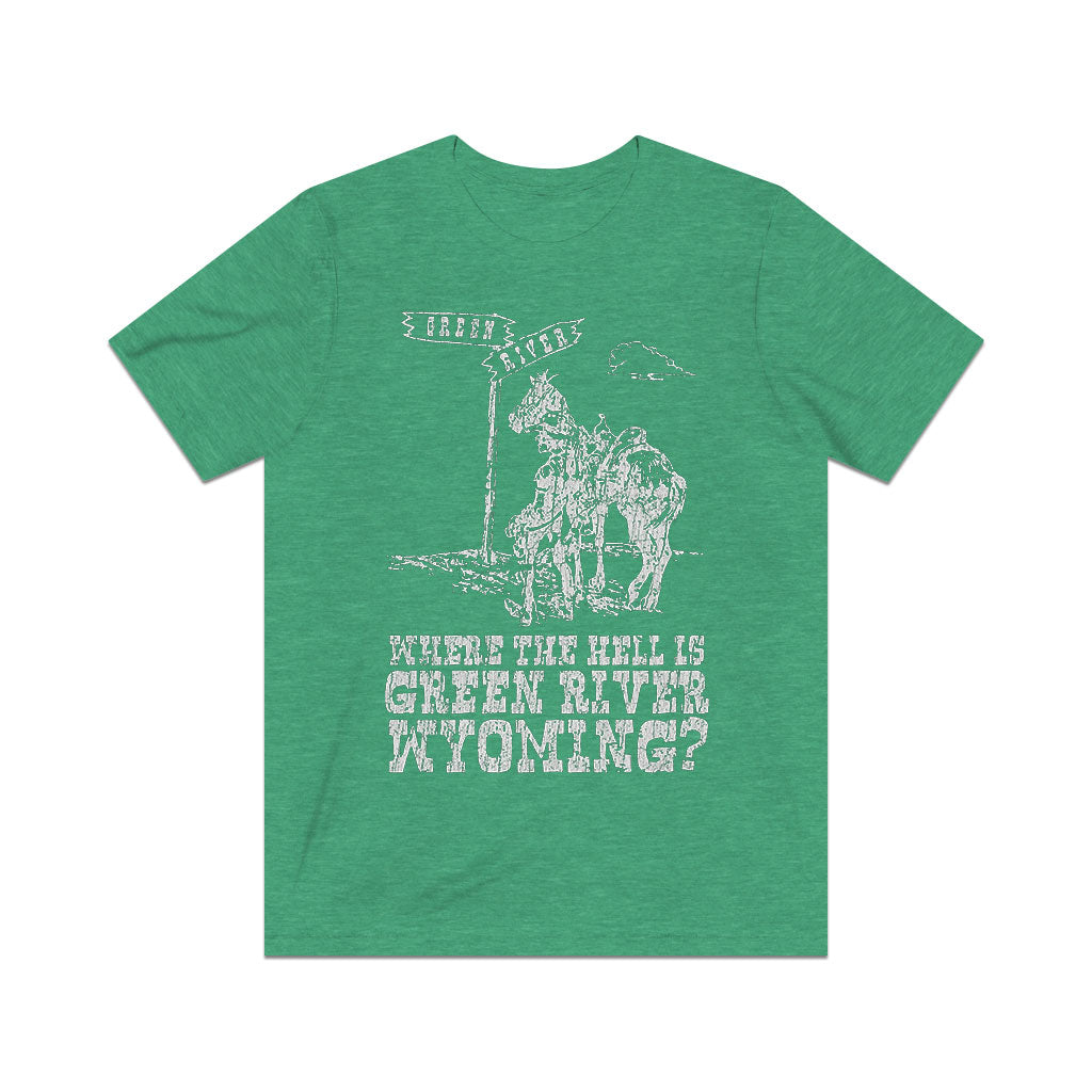 Where The Hell is Green River, Wyoming 1977 Vintage Men's T-Shirt