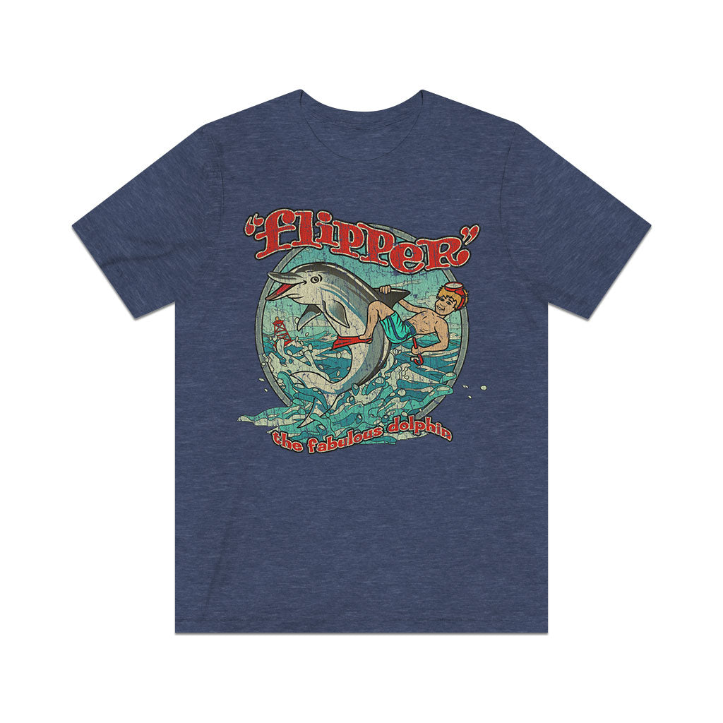 Flipper The Fabulous Dolphin 1964 Vintage Men's T-Shirt