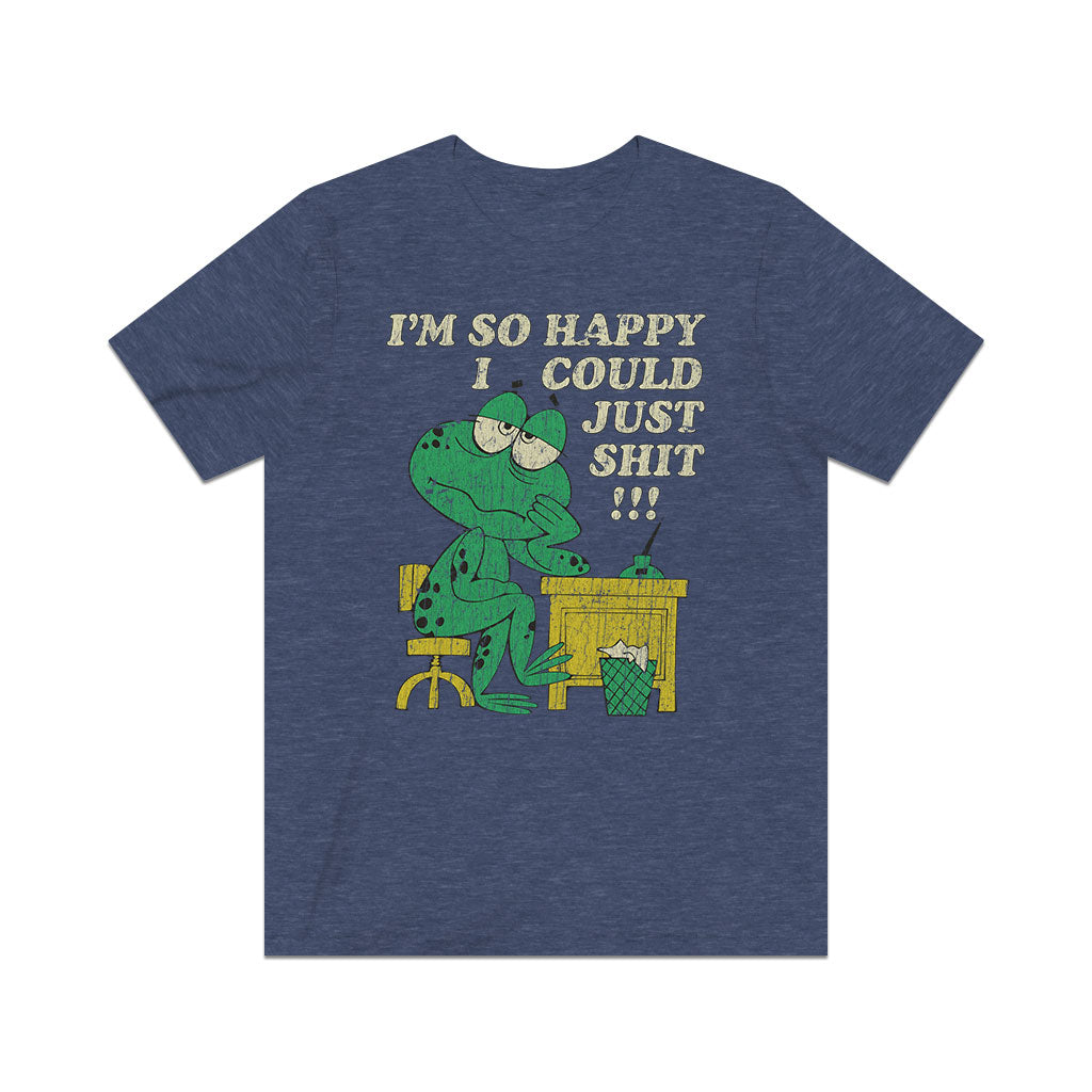 I'm So Happy I Could Just Shit 1977 Vintage Men's T-Shirt