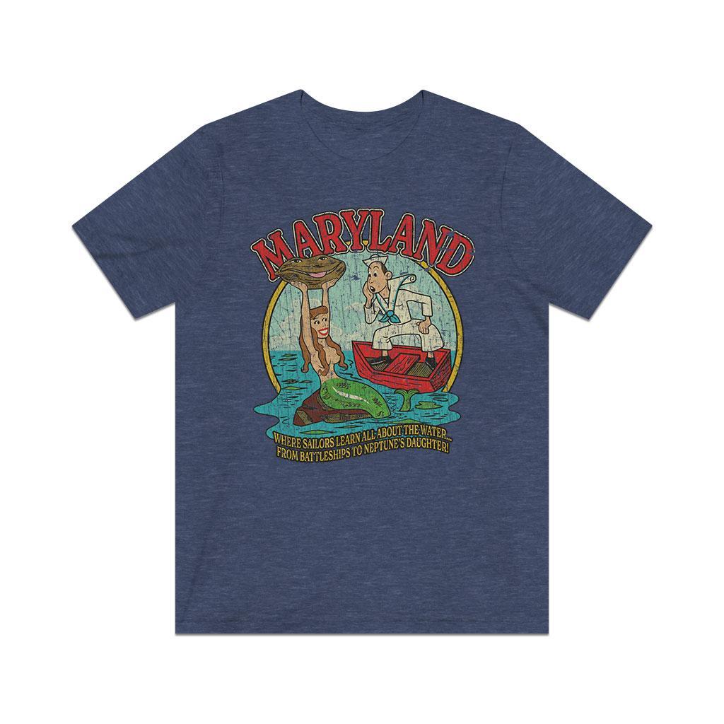 Maryland - Where Sailors Learn All About The Water 1961 Vintage Men's T-Shirt