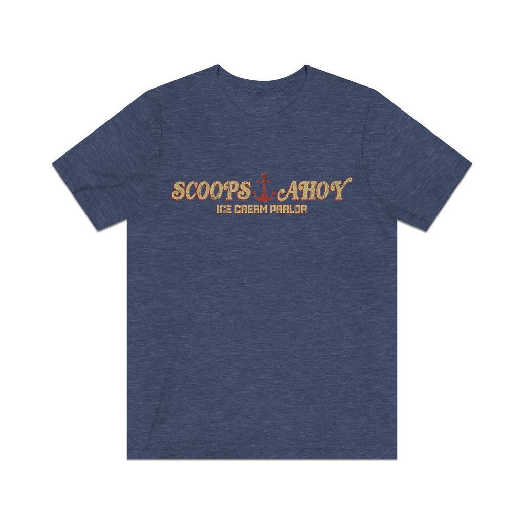 Scoops Ahoy Ice Cream Parlor 1985 Vintage Men's T-Shirt