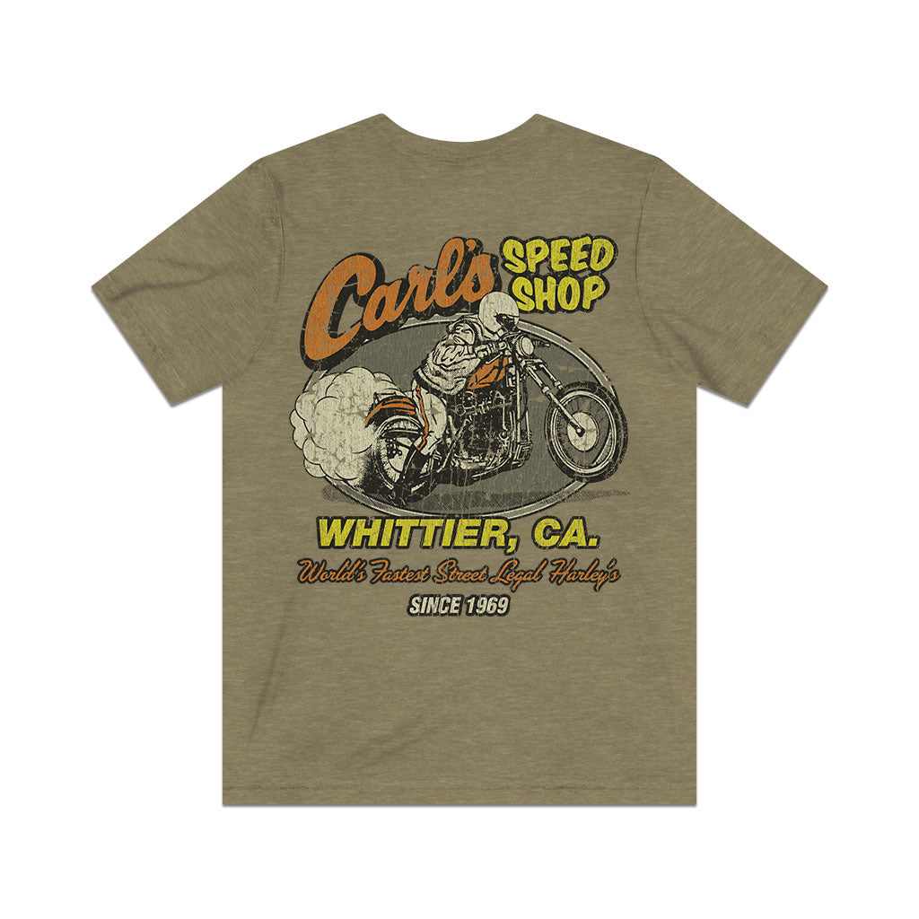 Carl's Speed Shop Whittier 1969 F/B Vintage Men’s T-Shirt
