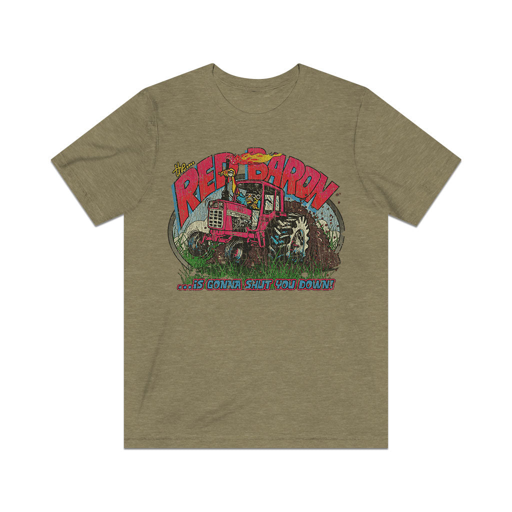 The Red Baron Monster Tractor 1981 Vintage Men's T-Shirt