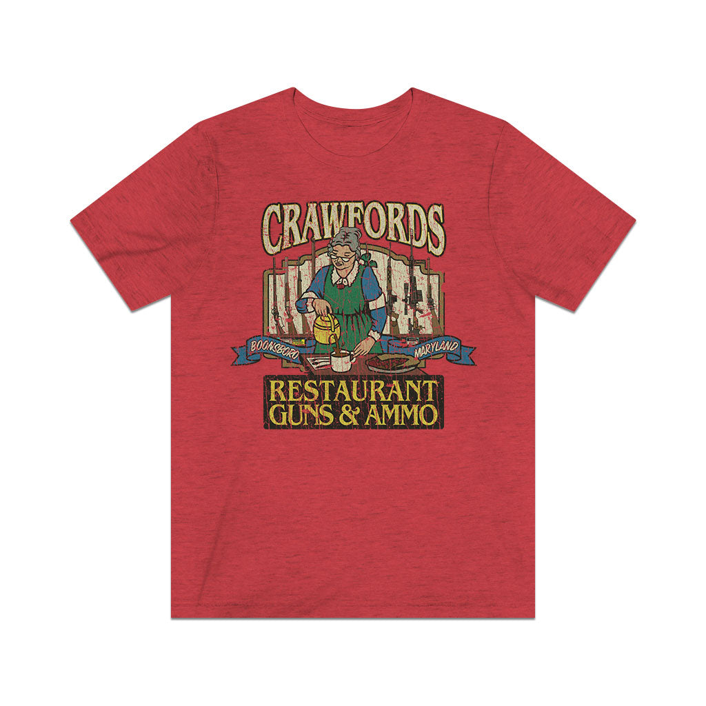 Crawfords Restaurant, Guns & Ammo 1980 Vintage Men’s T-shirt