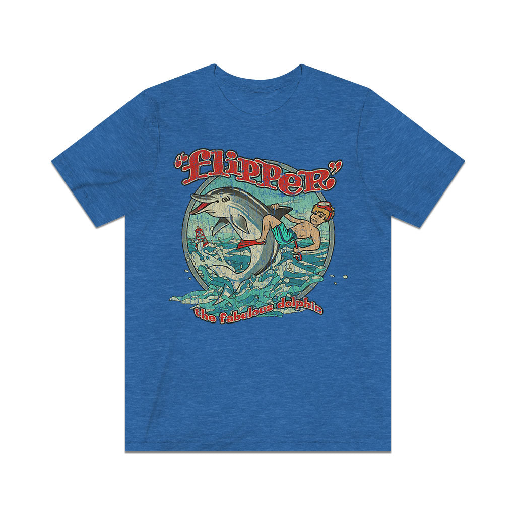 Flipper The Fabulous Dolphin 1964 Vintage Men's T-Shirt