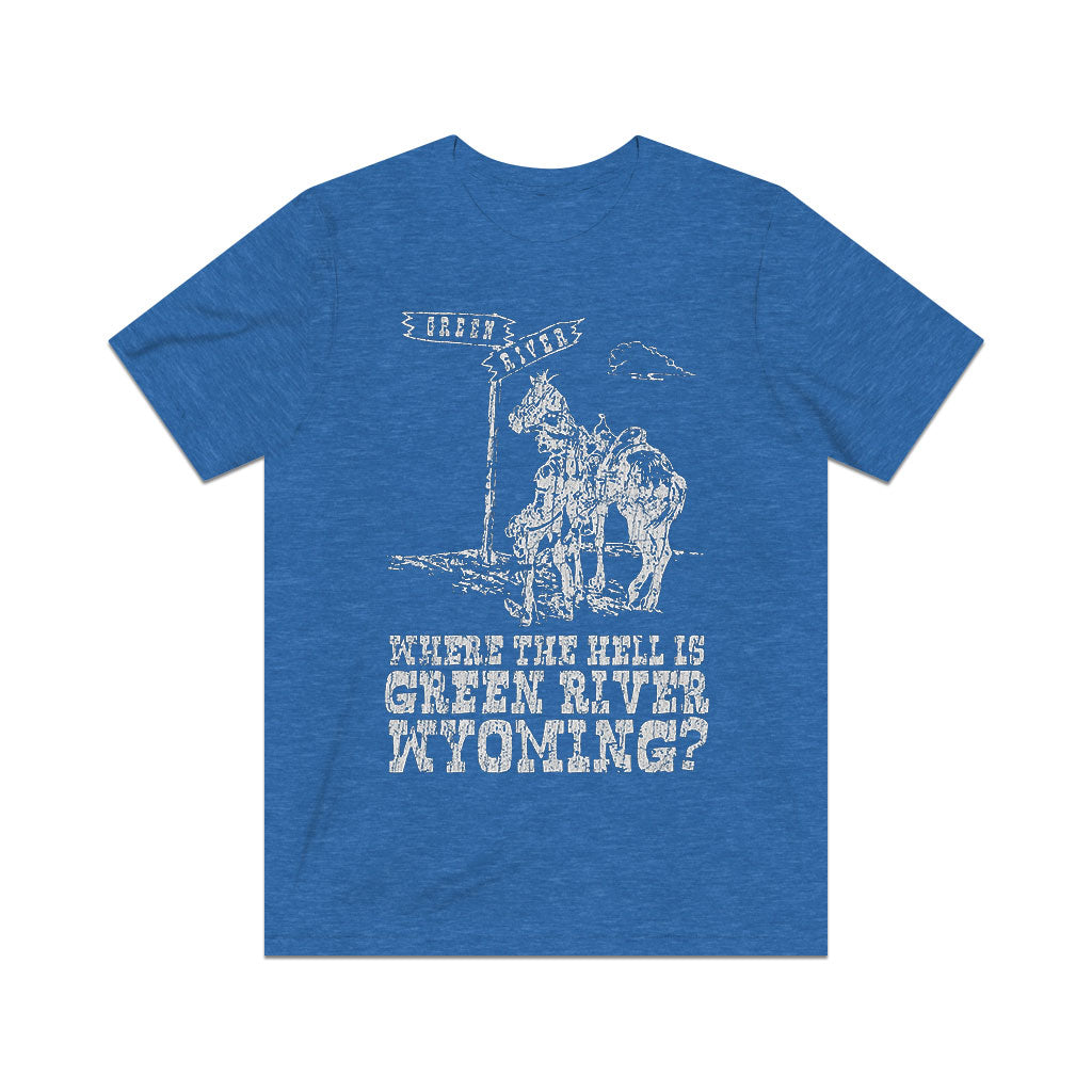 Where The Hell is Green River, Wyoming 1977 Vintage Men's T-Shirt