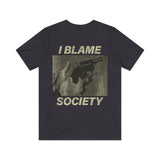 I Blame Society Revolver 1993 Vintage Men's T-Shirt
