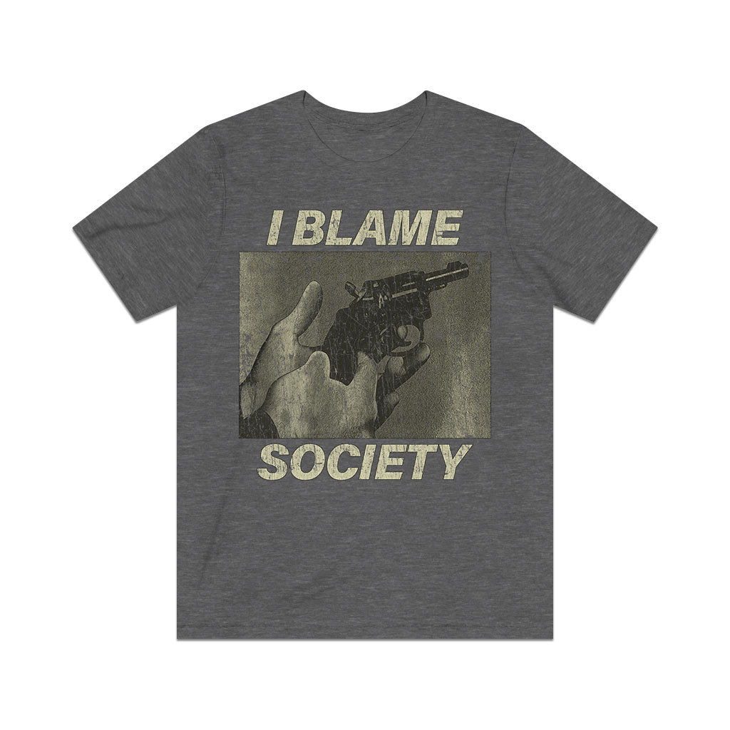 I Blame Society Revolver 1993 Vintage Men's T-Shirt