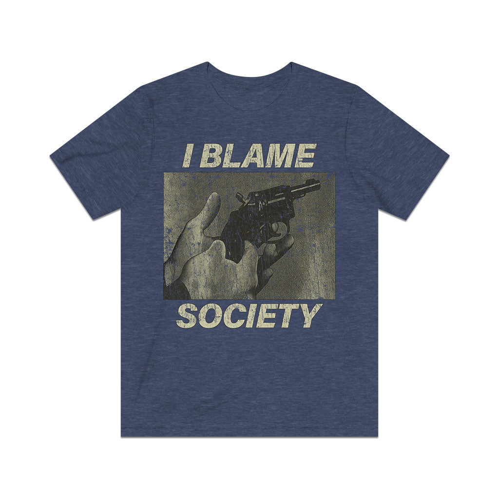 I Blame Society Revolver 1993 Vintage Men's T-Shirt