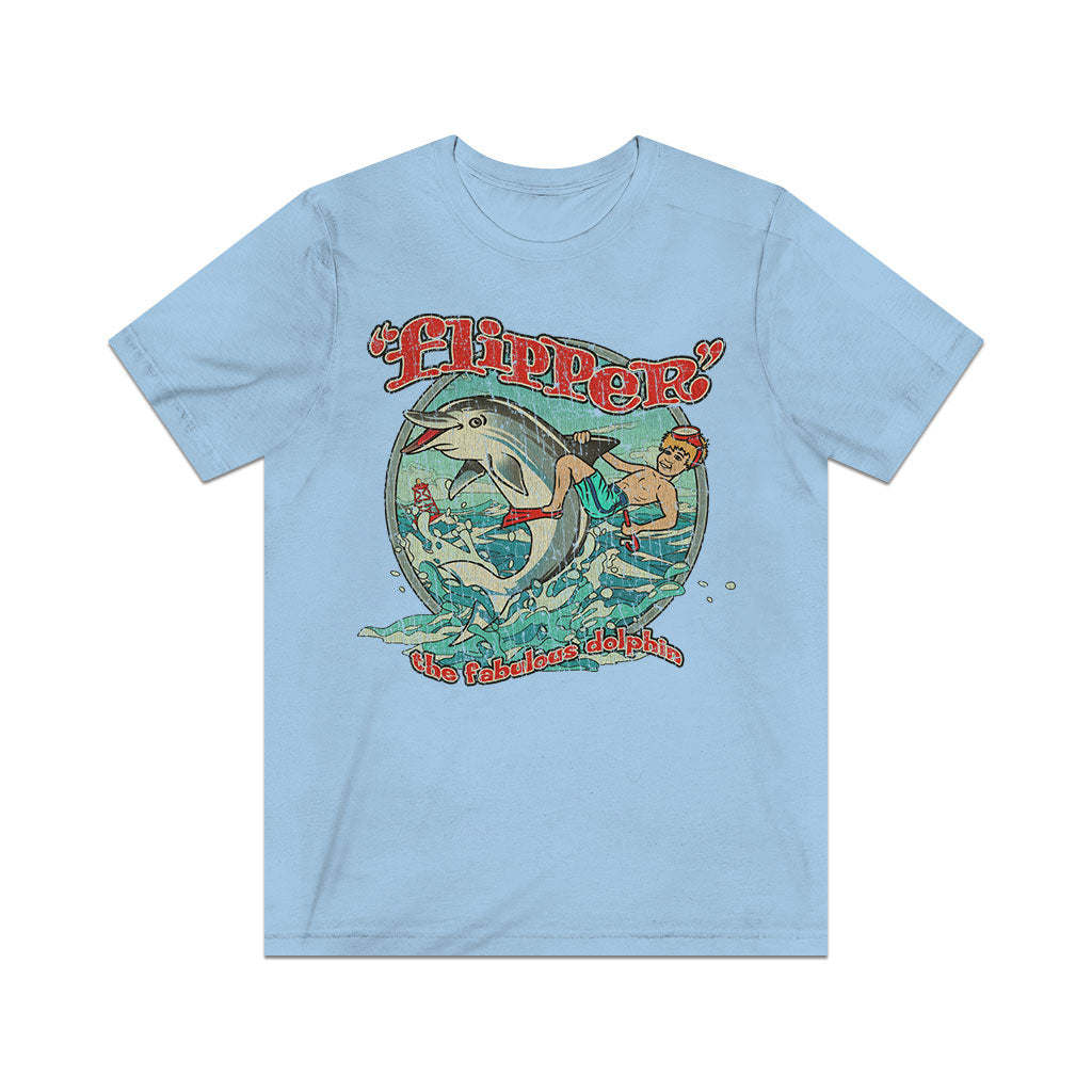 Flipper The Fabulous Dolphin 1964 Vintage Men's T-Shirt