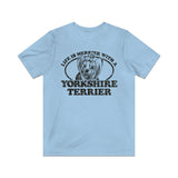 Life is Merrier With a Yorkshire Terrier 1982 Vintage Men's T-Shirt