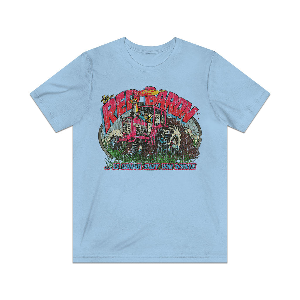 The Red Baron Monster Tractor 1981 Vintage Men's T-Shirt