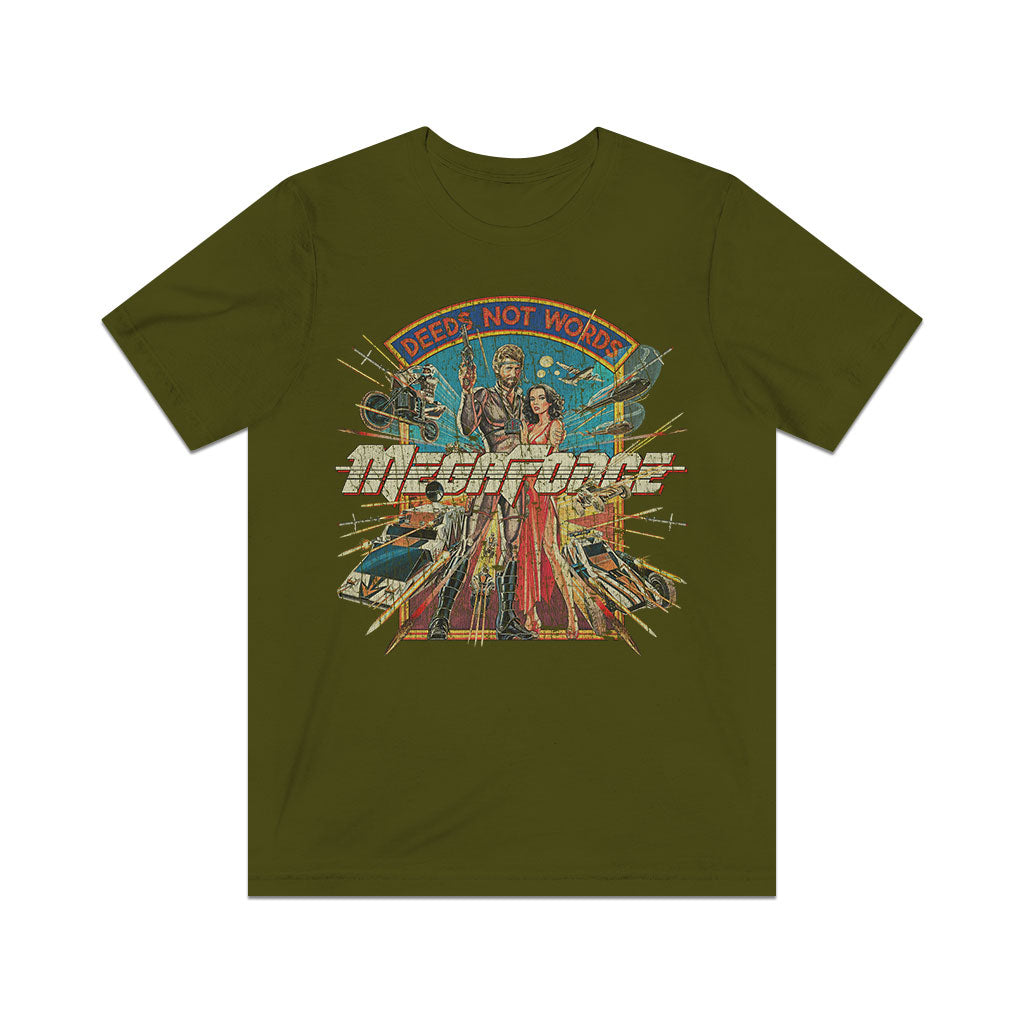 MegaForce Deeds Not Words 1982 Vintage Men's T-Shirt