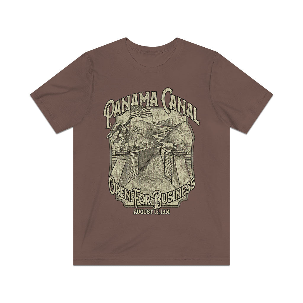 Panama Canal Open For Business 1914 Vintage Men's T-Shirt