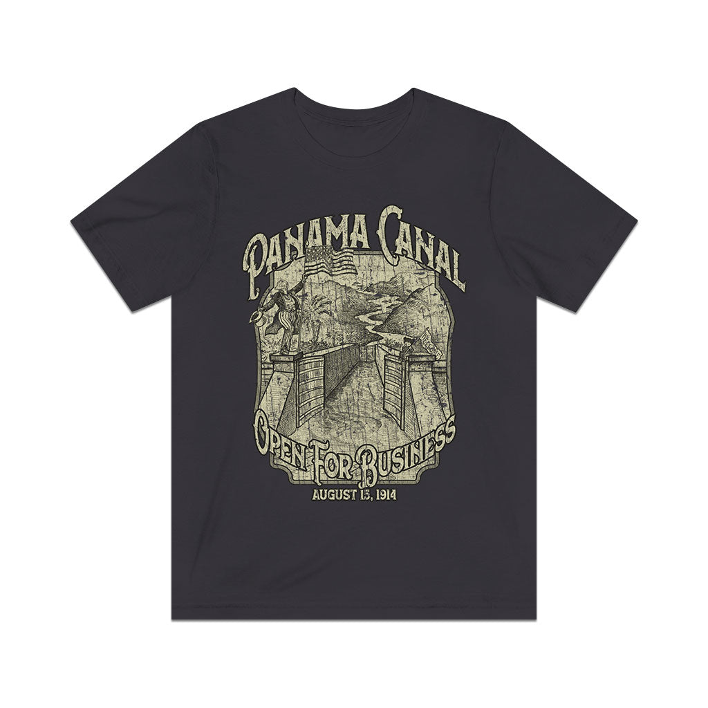 Panama Canal Open For Business 1914 Vintage Men's T-Shirt