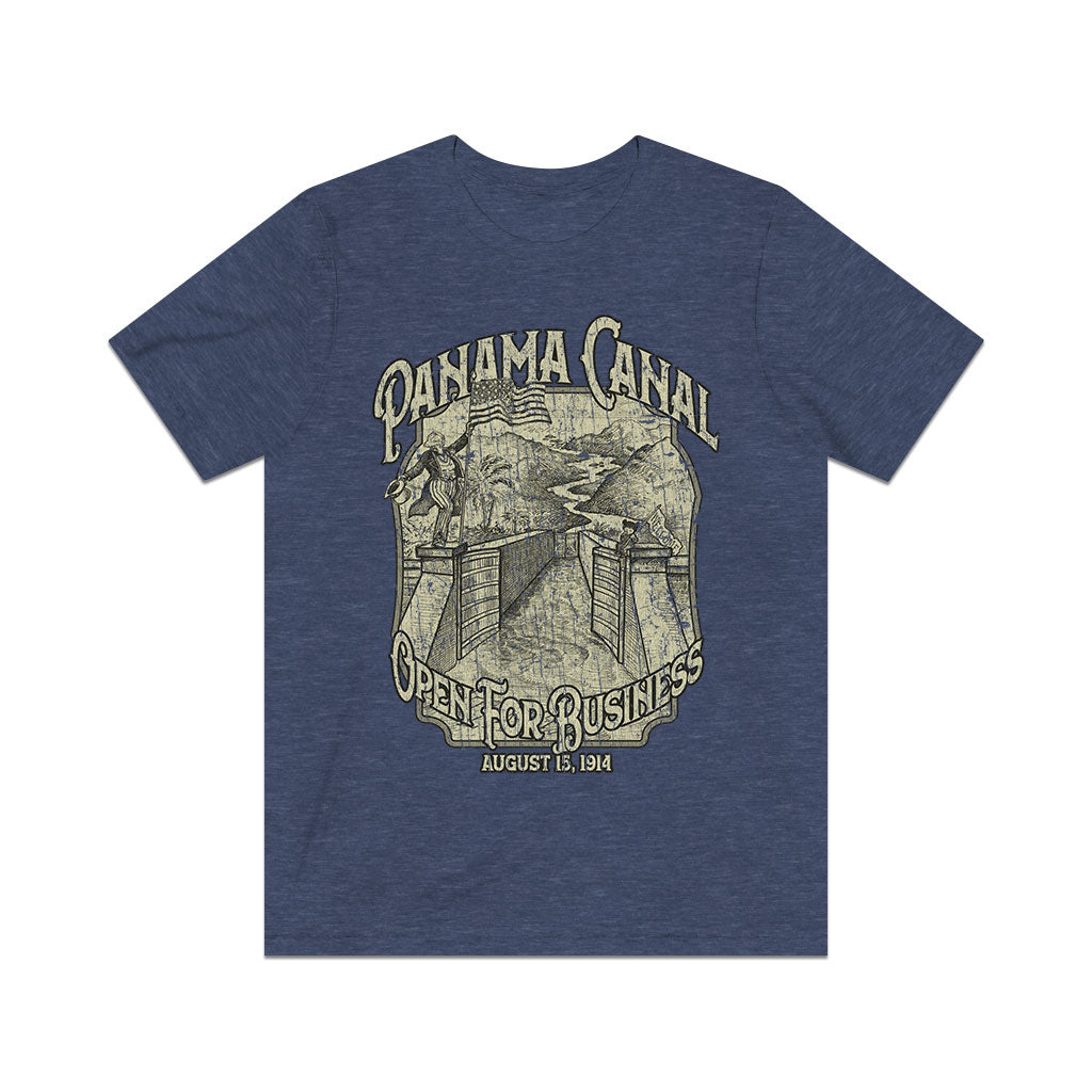 Panama Canal Open For Business 1914 Vintage Men's T-Shirt