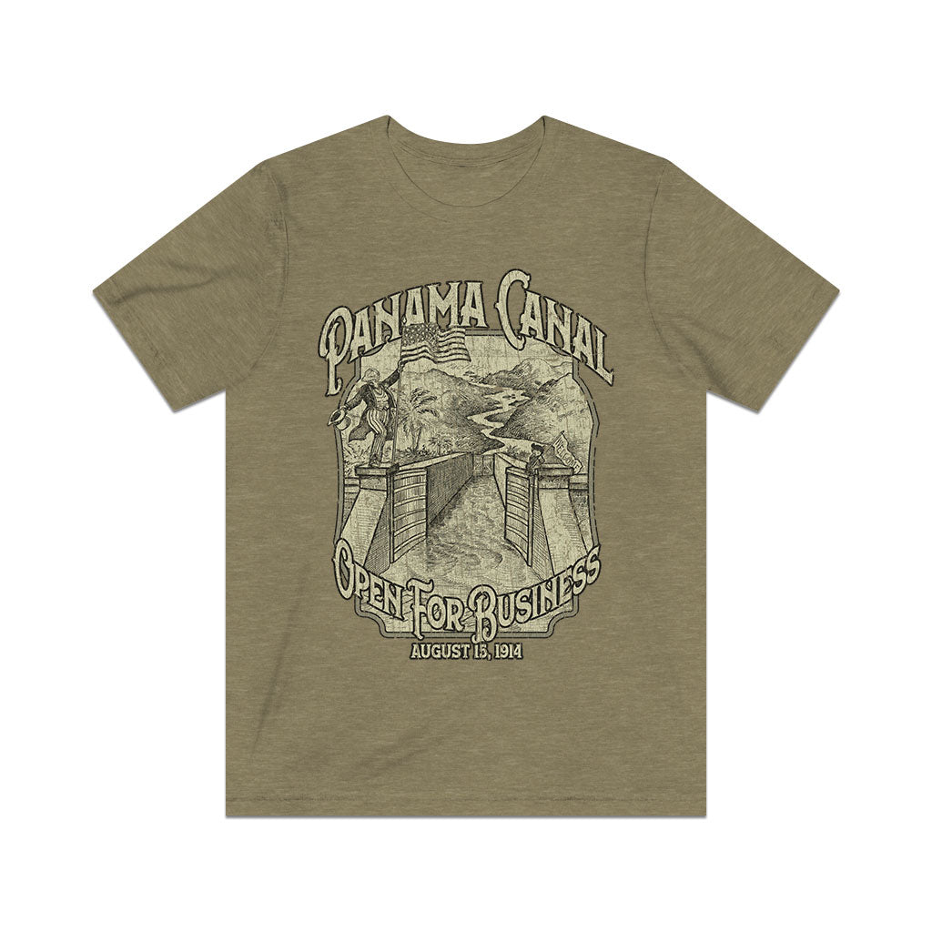 Panama Canal Open For Business 1914 Vintage Men's T-Shirt