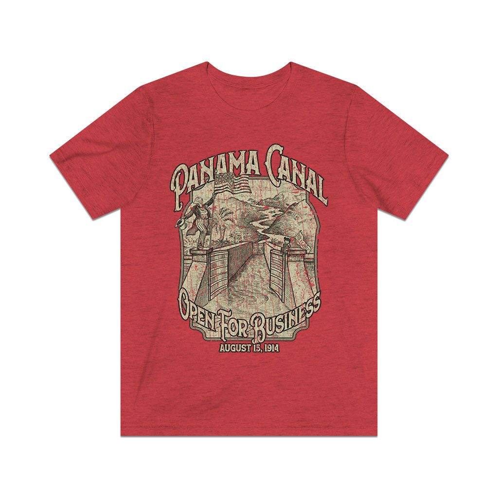Panama Canal Open For Business 1914 Vintage Men's T-Shirt