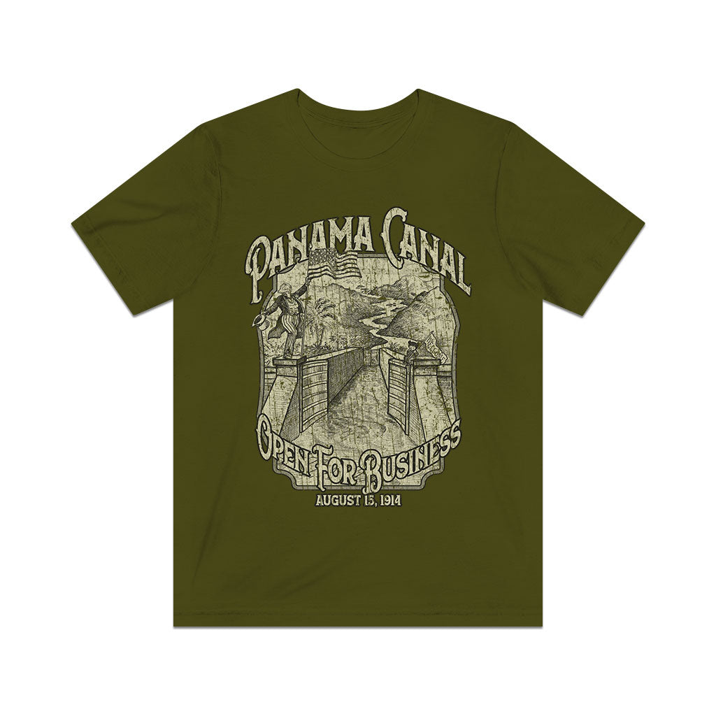 Panama Canal Open For Business 1914 Vintage Men's T-Shirt