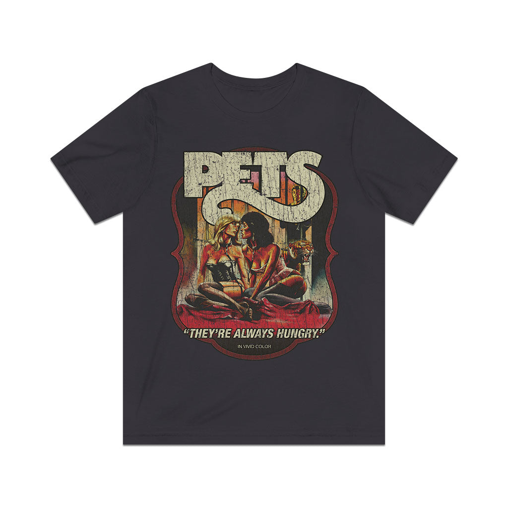 Pets They're Always Hungry 1973 Vintage Men's T-Shirt