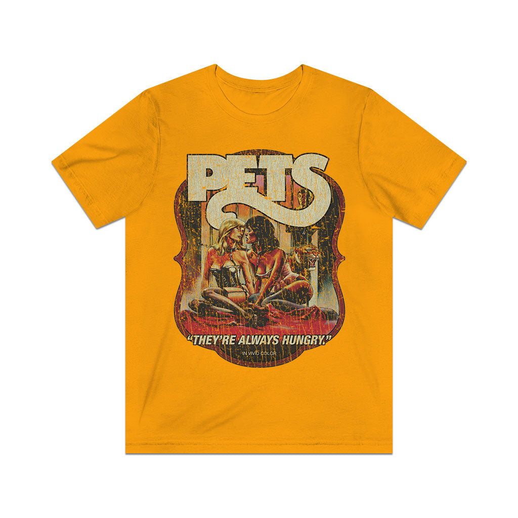 Pets They're Always Hungry 1973 Vintage Men's T-Shirt