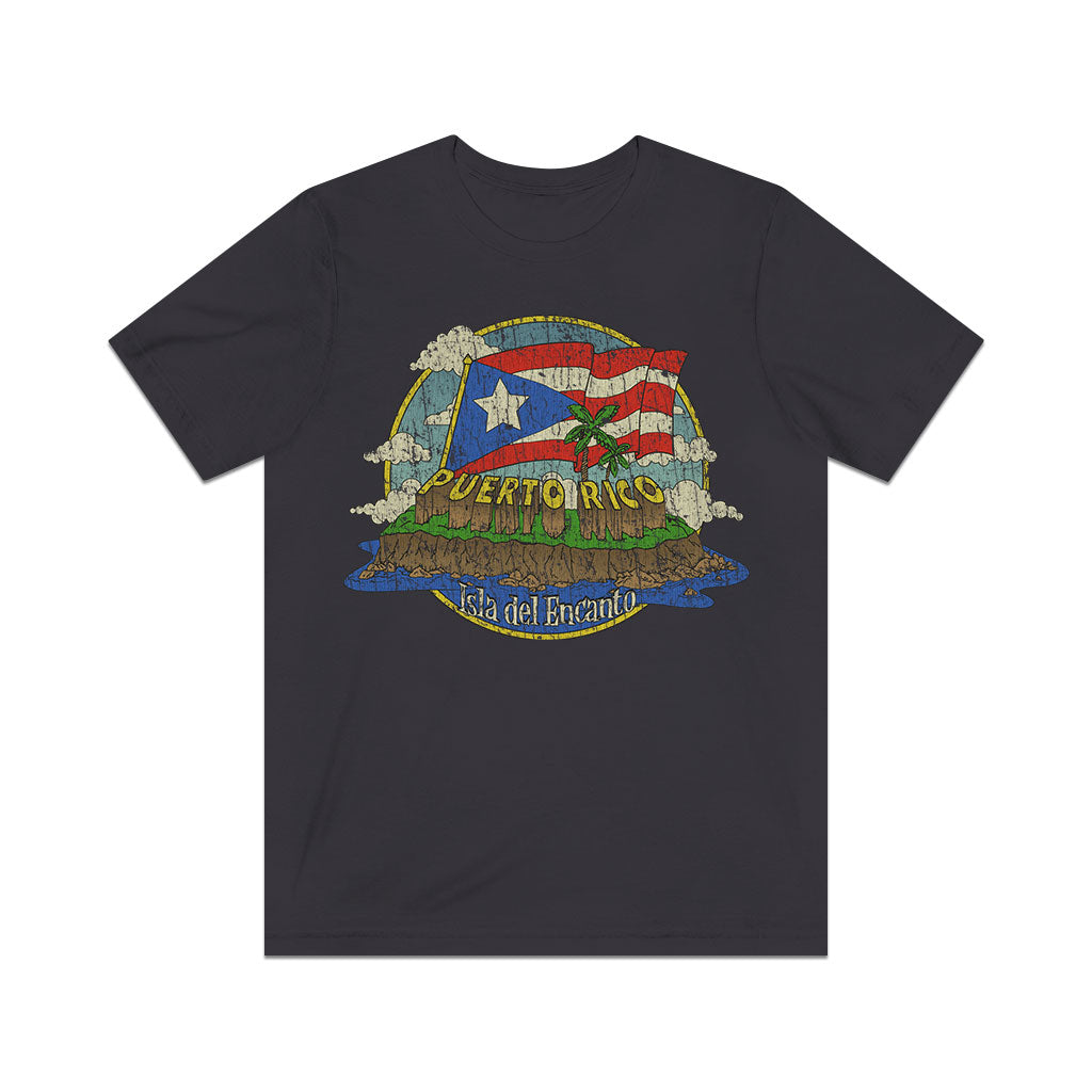 Puerto Rico Isla del Encanto 1898 Vintage Men's T-Shirt