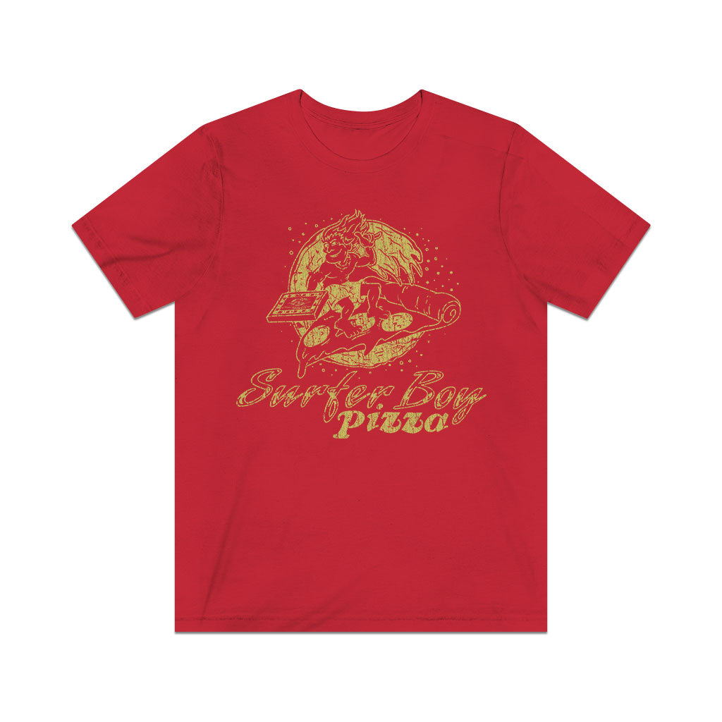 Surfer Boy Pizza 1986 F/B Vintage Men's T-Shirt
