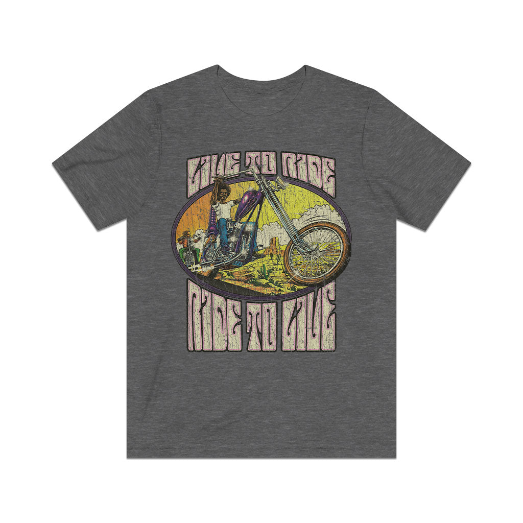 Ride to Live Desert Chopper 1972 Vintage Men's T-Shirt