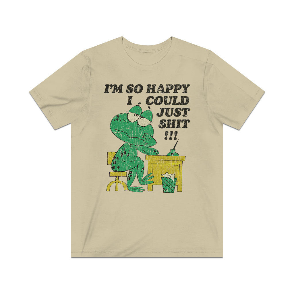 I'm So Happy I Could Just Shit 1977 Vintage Men's T-Shirt