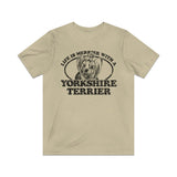 Life is Merrier With a Yorkshire Terrier 1982 Vintage Men's T-Shirt