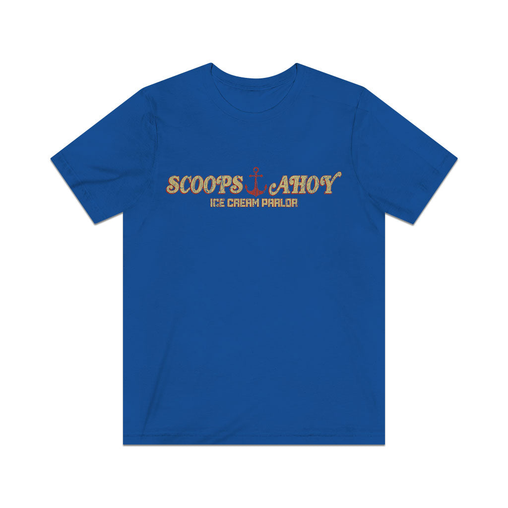 Scoops Ahoy Ice Cream Parlor 1985 Vintage Men's T-Shirt
