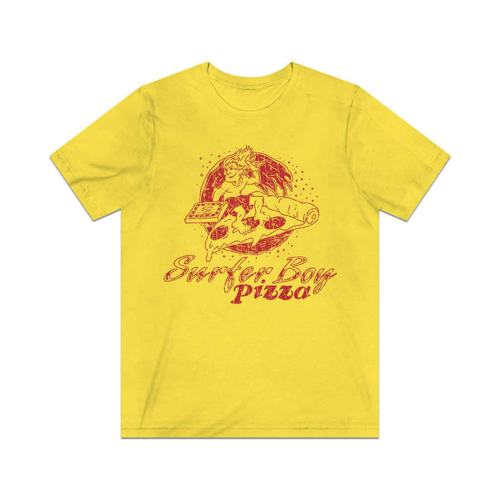 Surfer Boy Pizza 1986 F/B Vintage Men's T-Shirt