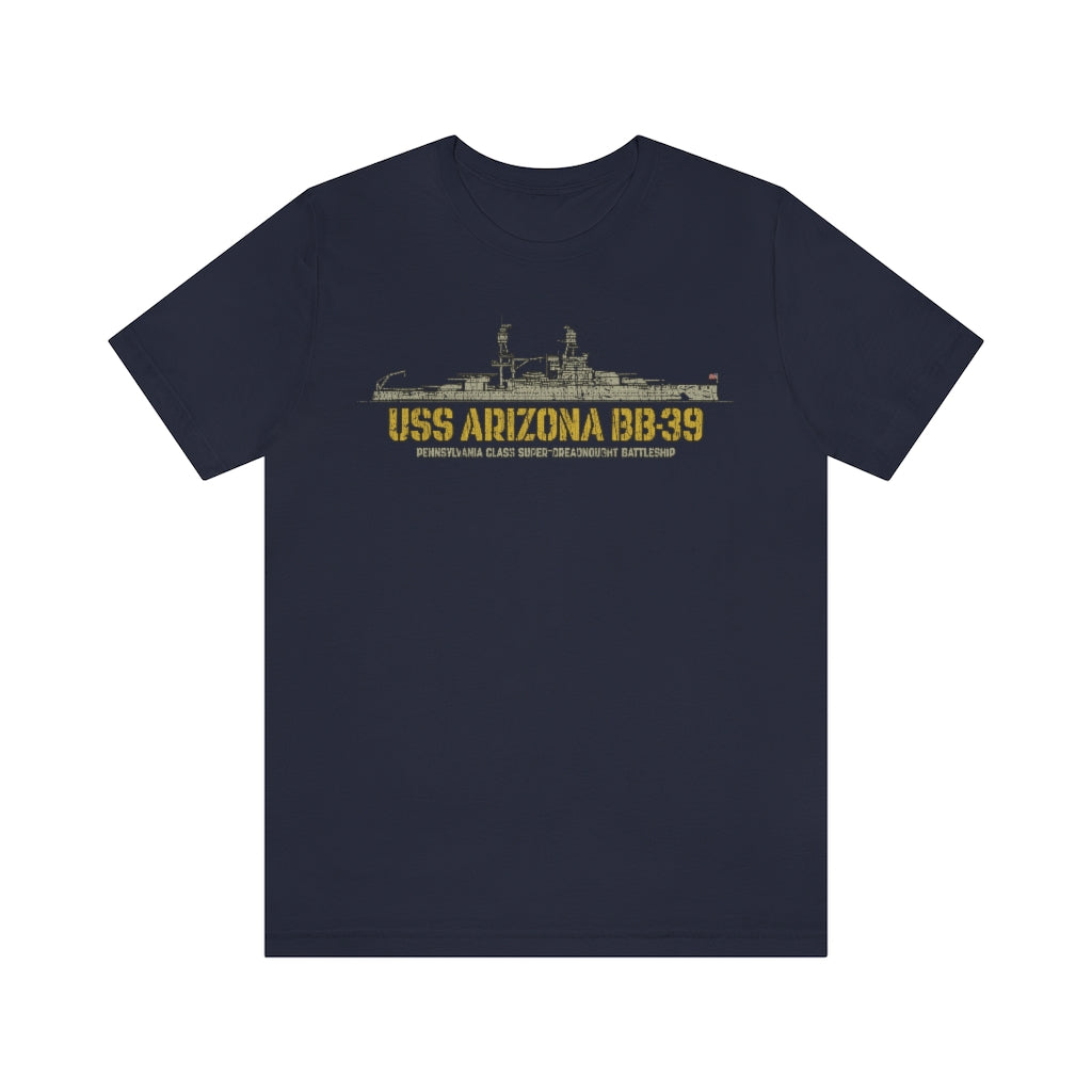 USS Arizona BB-39 1916 Vintage Men's T-Shirt