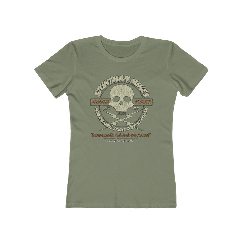 Stuntman Mike's Professional Stunt Driving School 1979 Vintage Women's T-Shirt