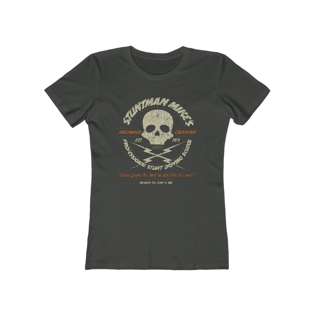 Stuntman Mike's Professional Stunt Driving School 1979 Vintage Women's T-Shirt