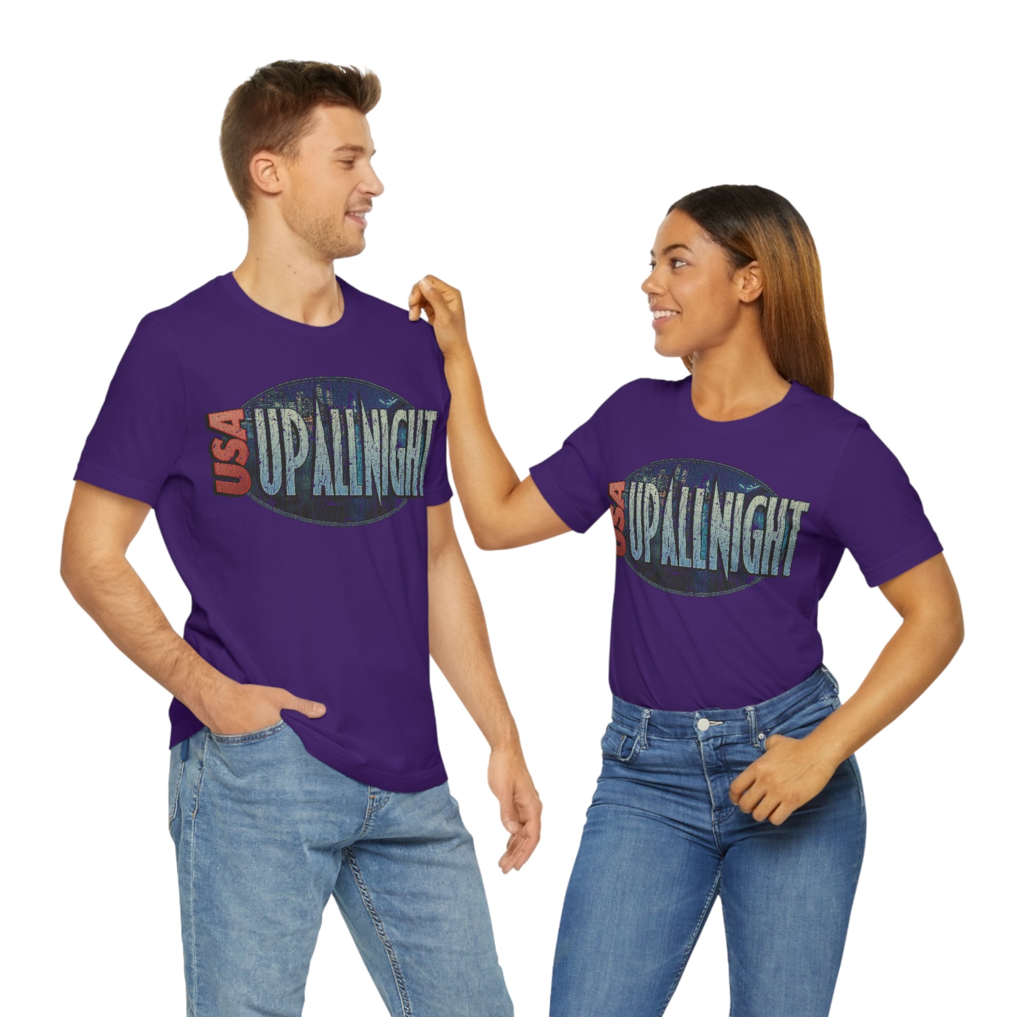 USA Up All Night 1989 Vintage Men's T-Shirt