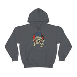 Skate Rags Skull and Crossbones 1985 Vintage Men's Hoodie