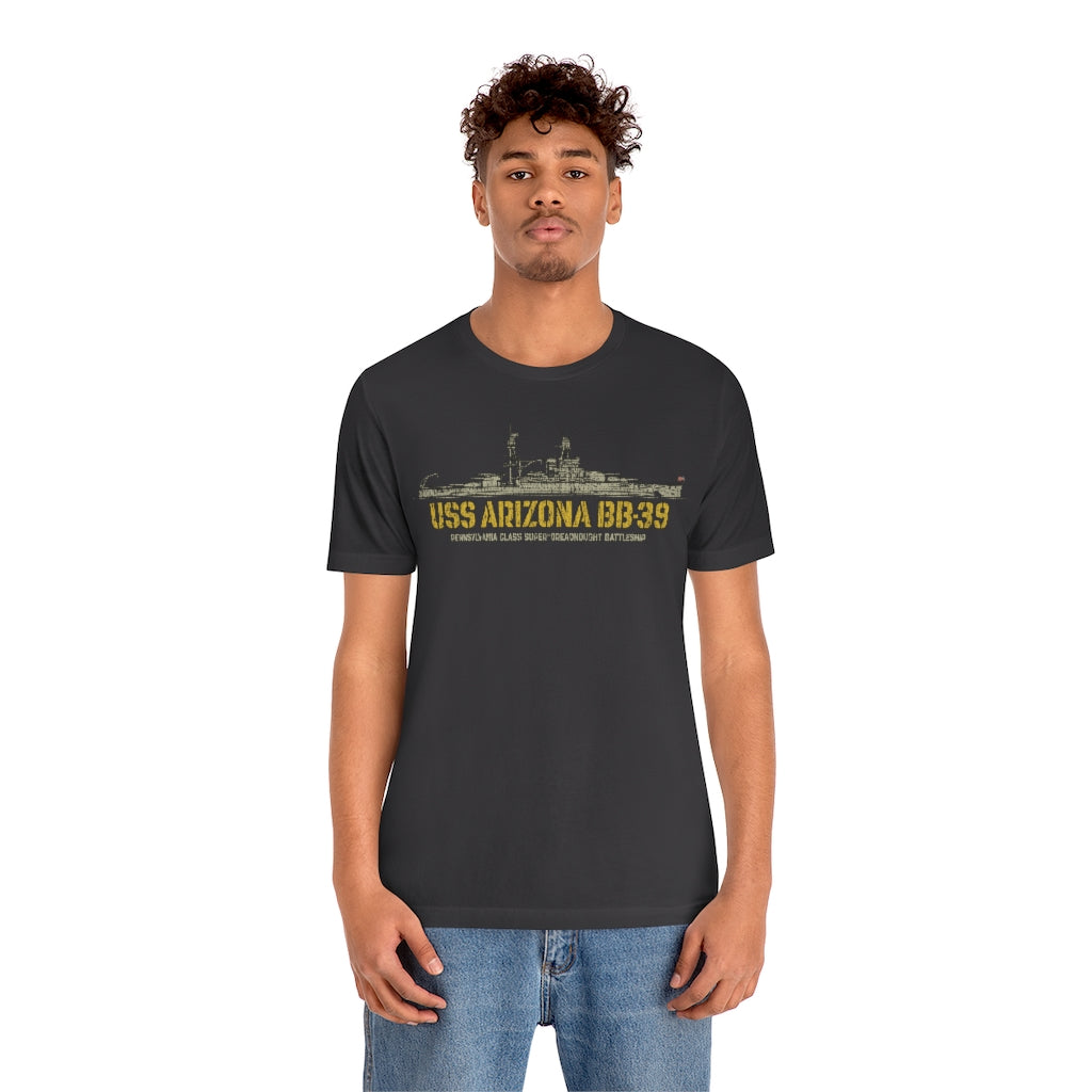 USS Arizona BB-39 1916 Vintage Men's T-Shirt