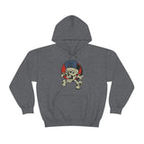Skate Rags Skull and Crossbones 1985 Vintage Men's Hoodie